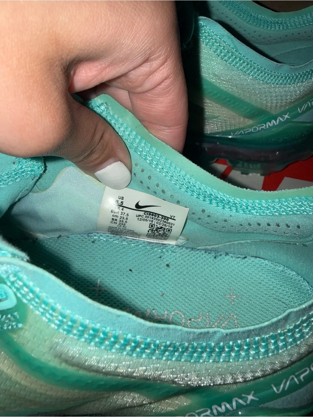 Nike Kids VaporMax Sneakers - Teal/Light Aqua